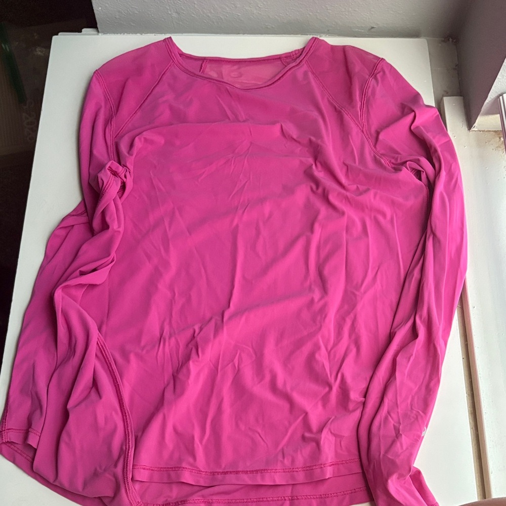 lululemon athletica Vibrant Pink Long Sleeve Tee